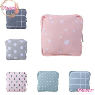 Túi đựng băng vệ sinh /thẻ /tai nghe chất liệu cotton tiện dụng cho nữ