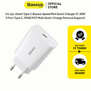 Củ sạc nhanh type c baseus speed mini quick charger 1c 20w