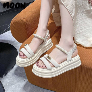 MOON dép sandal nữ giày sandal nữ dép đế cao thời trang Siêu nhẹ Đệm êm Phong cách Điểm nhấn FDL2430QQU 13Z240329