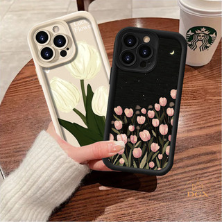 OPPO A5 PRO A18 A38 A78 A58 Reno 8T A57 2022 A17 A16 A16K A16E A15 A15S A54S A3S A5S A12E A12 F9 A31 A92 A52 A53 A33 A32 A54 A9 2020 Vỏ Mềm Tulip Trắng DGX