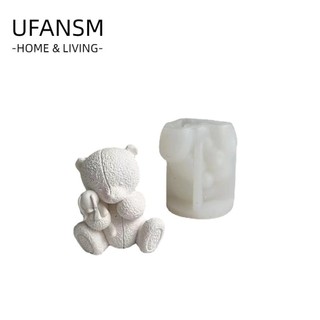 Ufansm khuôn silicon, nhựa silicon làm khuôn nhựa dính, thời trang gấu nhỏ handmade gấu nhỏ khuôn silicon nến