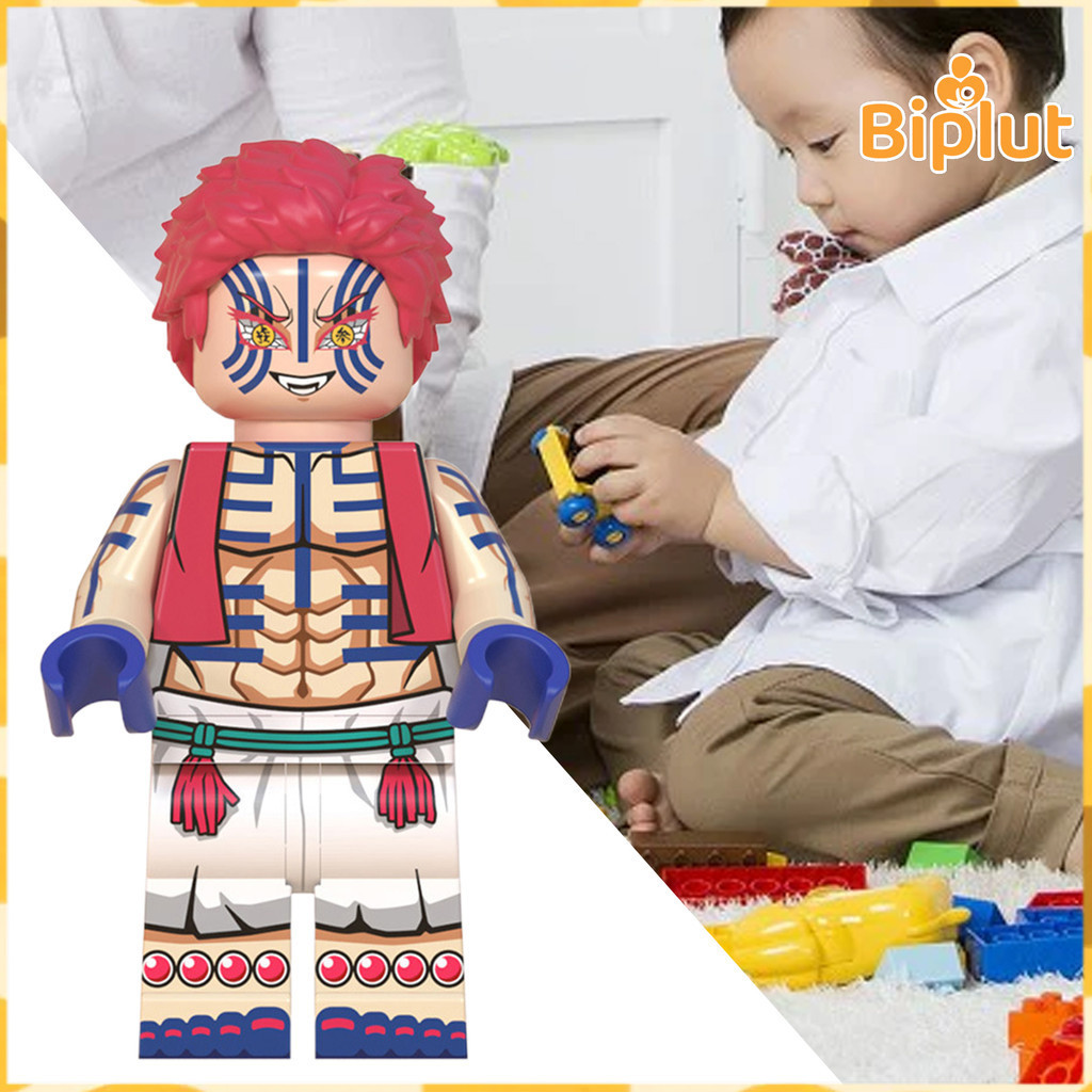 Biplut Demon Slayer Lego Minifigures Biểu hiện sống động Dễ dàng lắp ráp Nhân vật Anime không phai màu Akaza Lego Minifigures dành cho người yêu Anime