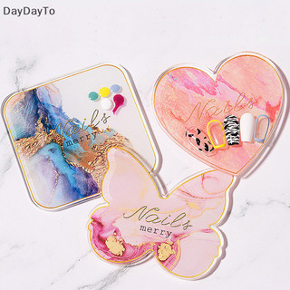 DayDayTo Resin Stone Nail Art Acrylic Palette Display Board Paing Color Mixing Tools VN