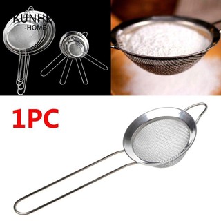 Kunhev dụng cụ rây bột bằng thép không gỉ đường kính 7 / 8 / 10 / 12 / 14 / 16 / 18 / 20 / 22cm