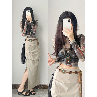 Milyfashion American Retro Gạc In Hình Cổ Tròn T Phong Cách Mới Không Khí Top