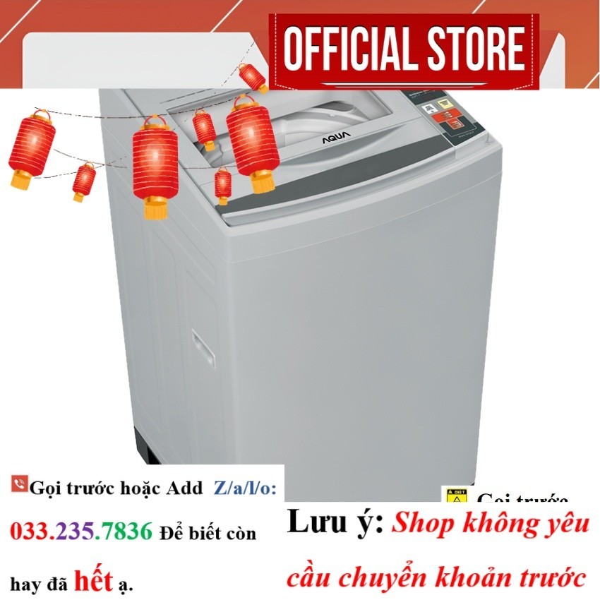 Máy giặt Aqua 7.2 kg AQW-S72CT (H2) - Cửa trên, Xám, Kích thước nhỏ gọn