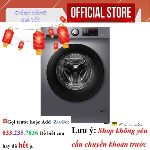 |New| Máy giặt cửa trước Aqua 10kg AQD-A1051G
