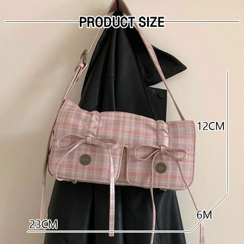 YADOU standoil Túi đeo nách thời trang Hàn Quốc , túi đeo chéo nơ phong cách múa ba lê sọc màu hồng | BigBuy360 - bigbuy360.vn