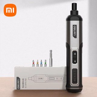 [Sẵn sàng] Tua vít điện không dây mô-men xoắn lớn 3 tốc độ mới Xiaomi Deli Máy khoan pin 2000mAh Bộ dụng cụ điện 4V Bảo trì gia đình