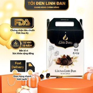 Tỏi đen cô đơn Linh Đan hộp 500G một nhánh lên men tự nhiên 60 ngày