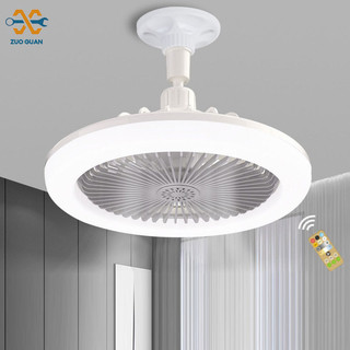 Zuoguan Quạt Đèn Điều Khiển Từ Xa Thông Minh LED Dimable Phòng Ngủ Hương Liệu Nhựa Nhỏ Quạt Đèn