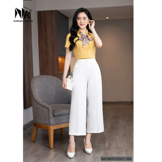 Quần Tây Nữ Ống Rộng UK FASHION Lưng Cao Dáng Suông Cho Nữ Công Sở NKQU2011001