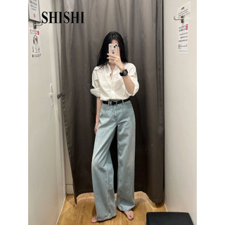 SHISHI quần ống rộng quần nữ jean Cổ điển Thể thao Thời trang thời trang WLK24306XM 10Z240308