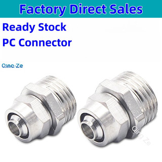 Vít Nhanh Đồng Mạ Niken Thẳng Ren Ren Khớp Nhanh KPC Chủ Đề 1 / 8 3 / 8 1 / 2 "1 / 4" BSP Phụ Kiện 4-M5 4 6 8 10 12 14 16mm