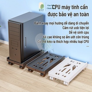  Kệ Để CPU MINT DECOR Khung Nhựa Cứng Inox Co Kéo Bảo Vệ Máy Tính 