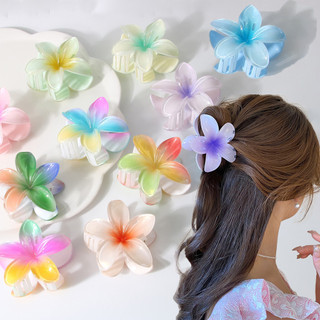 Jojo COCO 8cm Ngọc Trai Màu Gradient Hoa Lớn Kẹp Tóc Nữ Phong Cách Hàn Quốc Đi Biển Và Đi Biển Ảnh Plumeria Tóc