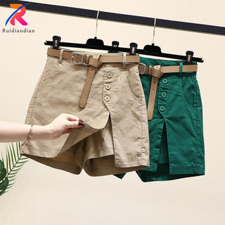 Ruidiandian Cotton giản dị Váy chữ A dành cho nữ bé gái Quần short cỡ lớn phong cách Hàn Quốc