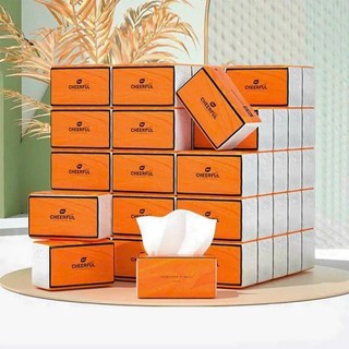 2 thùng giấy ăn rút cheerful - 1 thùng 20 gói giấy ăn cao cấp 4 lớp siêu dai