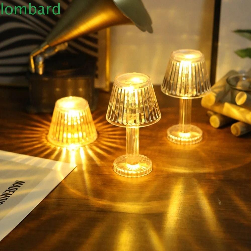 Đèn Ngủ LOMBARD, Đèn Để Bàn LED Hình Hoa Sen Sáng Tạo, Đồ Dùng Phòng Ngủ Mini Di Động Retro Đèn Bàn Nhà Hàng