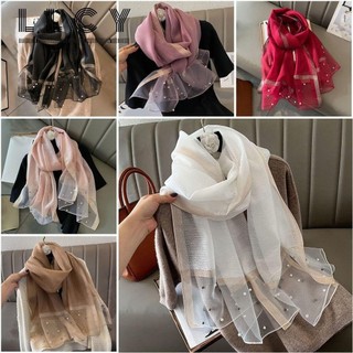 Khăn 90x90cm, Khăn lụa sang trọng, Khăn choàng đi biển mịn màng mùa xuân chống nắng