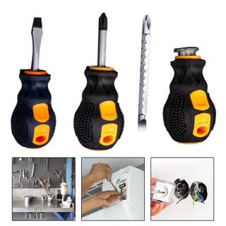 Mini Carrot Head Screwdriver Slotted Cross Retractable Short Handle Screwdriver