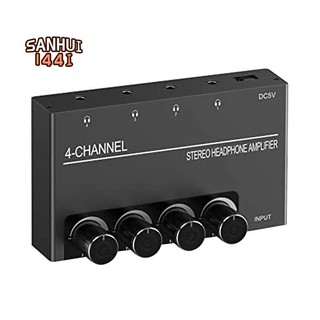 Bộ chia tai nghe khuếch đại âm thanh nổi 4 kênh với đầu ra tai nghe 4 3,5MM và đầu vào âm thanh 3,5MM