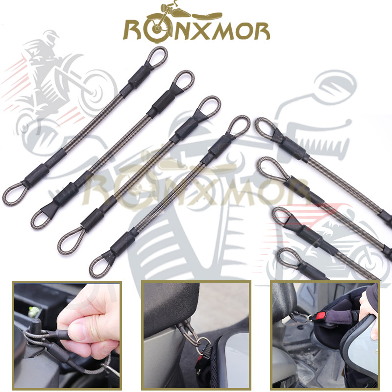 Ronxmor 1 Dây thép phủ cao su 304 chống trộm, mũ bảo hiểm, an toàn tăng cường đôi, không rỉ sét, chố