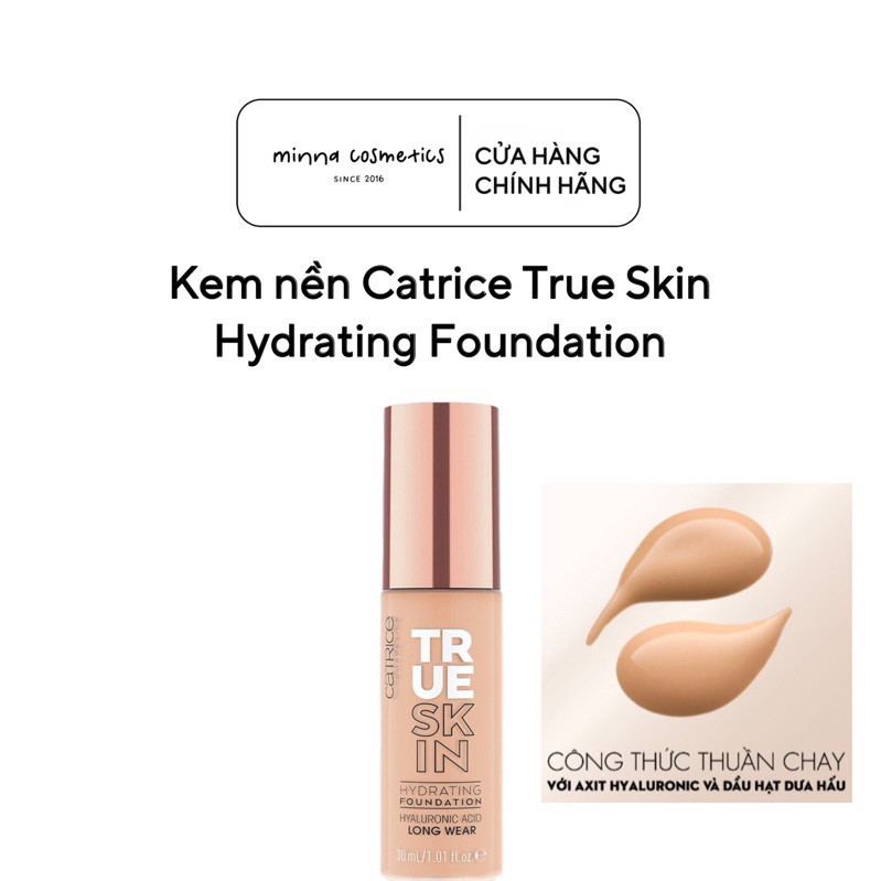 [ƯU ĐÃI SHOP MỚI] [Catrice] KEM NỀN CẤP ẨM CATRICE TRUE SKIN 24H HYDRATION