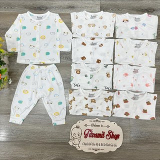 Bộ dài avalew cúc giữa vải peptit trắng họa tiết mềm mát co giãn 4 chiều