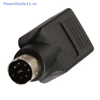 PeaceShells USB To PS2 Adapter Cable Round Head Mouse And Keyboard Interface Converter VN