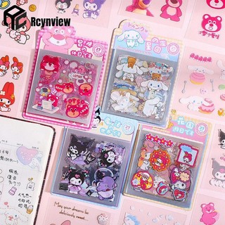 SANRIO Hộp 100 Miếng Dán Hình Hello Kitty Kuromi Cinnamoroll Melody Dễ Thương Trang Trí Đồ Chơi Cho Bé DIY