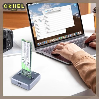 Ssd docking station caddy box base adapter m key m.2 nvme / sata di động dockcase