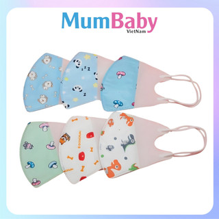 Set 5 cái khẩu trang y tế trẻ em 3D Mask kháng khuẩn hoạ tiết đẹp cho bé trai bé gái MumBaby
