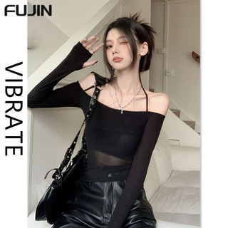 FUJIN áo phông áo thun nữ croptop baby tee Cổ điển Dễ thương Thời trang Korean WTX242051Z 7Z240217