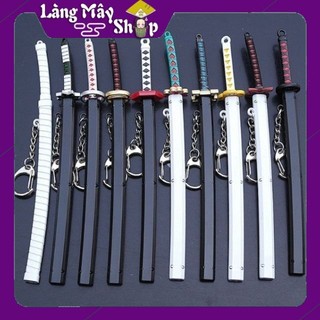 Móc khóa mô hình trưng bày lưu niệm hình Kiếm Katana Anime Manga Kimetsu No Yaiba