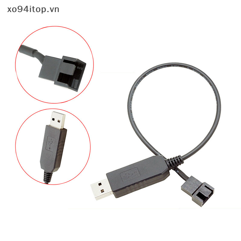 Xoitop USB Sang 4Pin PWM 5V Sang 12V Boost Line USB Tay Quạt PC Bộ Chuyển Đổi Nguồn Đầu Nối Cáp Chuyển Đổi Cho PC Quạt Làm Mát VN