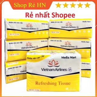 Combo 1 bịch 10  gói giấy rút lụa Media siêu dai 300 tờ 3 lớp