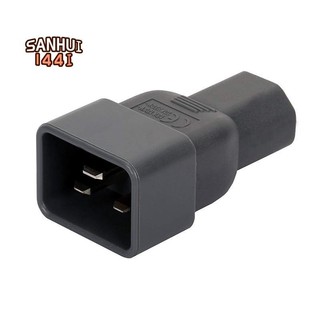 Bộ chuyển đổi AC IEC 320 C13 sang C20 màu be, Bộ chuyển đổi AC IEC 15A sang 10A, 16A sang 10A, Đầu nối nguồn C20 16A sang C13 10A