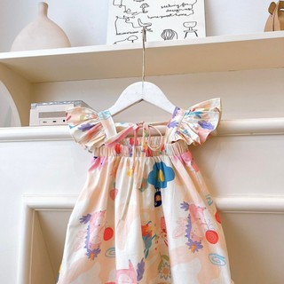 Váy cánh tiên cho bé gái, váy xinh bé gái kiểu dáng đuôi cá O.P Kids 5462 , váy 2 dây cánh tiên chất thô cotton Hàn