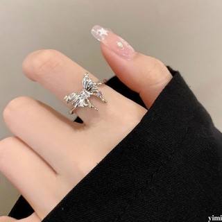 🔆thời trang nhẫn hở hình bướm ba chiều có thể điều chỉnh
