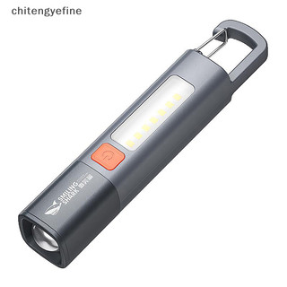 Chitengyefine Smile Shark LED Torch Light XPE Đèn pin siêu sáng có móc Đèn cắm trại có đèn LED sạc Đèn lồng cắm trại di động vn