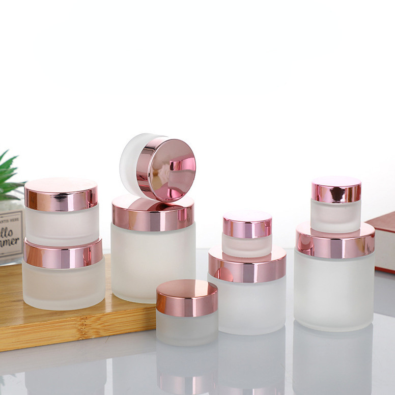 Kem dưỡng mắt hồng Chai lọ thủy tinh Rose Gold Split Chai 5g 10g 15g 30g 50g 100g