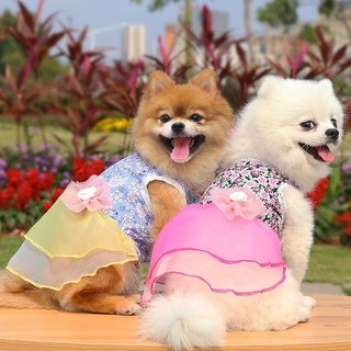 Váy cho chó cưng Mèo Chó Mùa xuân Mùa hè Váy hoa cho chó