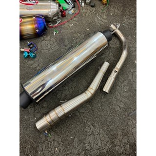 Pô Tăng CBR ĐẦU INOX 304 - FULL CỔ CONG 2 KHÚC Lắp CHO Xe Exciter 135, exciter 150, winer, sonic, raider fi, satria, gsx