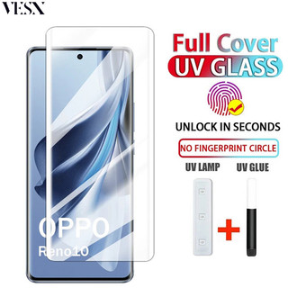  Kính cường lực toàn màn hình keo UV Cho OPPO Reno 13 12 11 10 9 8T 6 5 Pro+ Plus 4G 5G 2024 