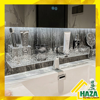 Kệ nhà tắm trên chậu rửa mặt Acrylic trong suốt dán tường, Kệ nhà tắm chữ U trên lavabo Mã YS04