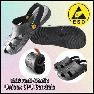 Dép chống tĩnh điện ESD Dép bảo vệ ngón chân SPU l Dép Unisex ESD l Dép an toàn 4 lỗ ESD