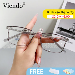  Mắt kính cận có độ nữ nam VIENDO thời trang vuông kính mát chống ánh sáng xanh tia uv đổi màu khi ra nắng -0.5 -1.0 -1.5 -2.0 -2.5 -3.0 -3.5 -4.0 -4.5 -5.0 -5.5 -6.0 