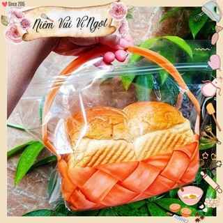 50 TÚI ~ Túi Zip Bánh Mì Sandwich, Túi Zip Bánh Kẹo ~ Giỏ Hoa (50 túi | S | NHẠT)