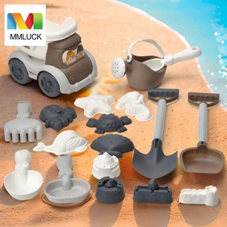 Mmluck 1 bộ đồ chơi xô đi biển, đồ chơi chơi cát đi biển abs nhẹ, chơi nước đi biển hoạt hình vui nhộn morandi màu đi biển đồ chơi trẻ em